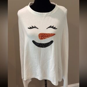 NWT Women’s VICTORIA HARBOUR Snowman one size poncho